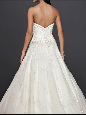 A line beaded wedding dress